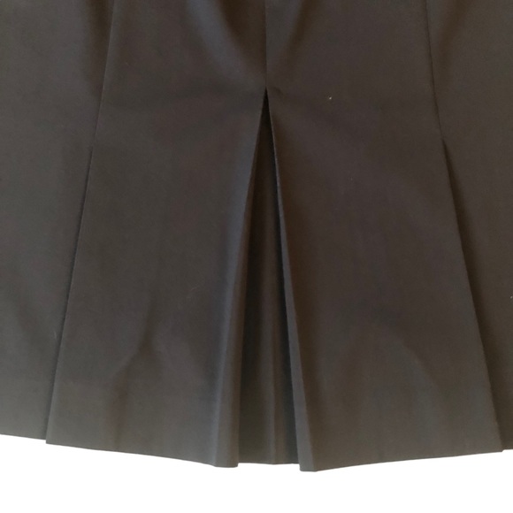 Loft Chocolate Brown Pleated Back Stretch Skirt - Picture 9 of 13